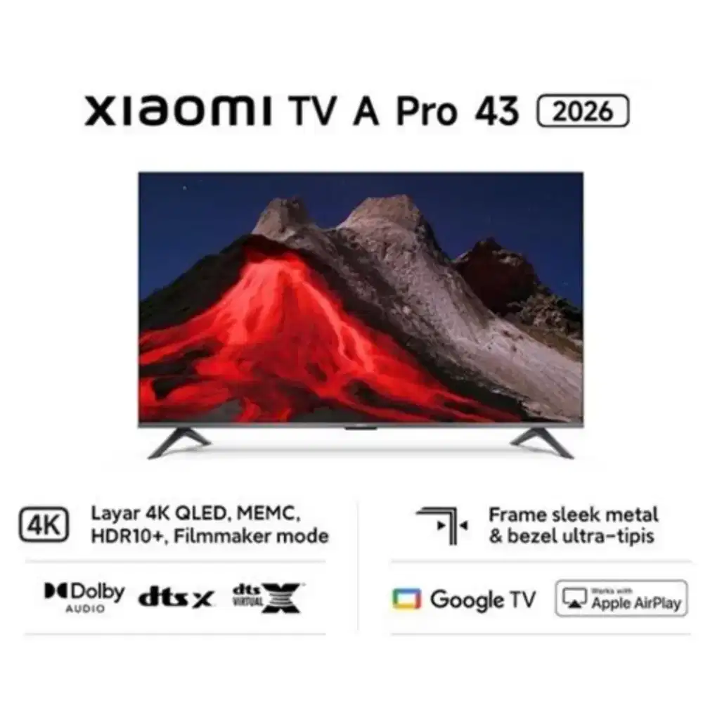Xiaomi TV A Pro 43 2026 | Layar 4K QLED MEMC HDR10+ Filmmaker Mode