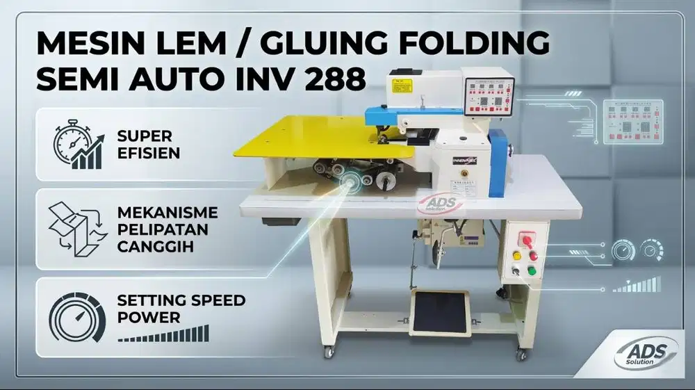 MESIN LEM / GLUING FOLDING SEMI AUTOMATIS INV 288