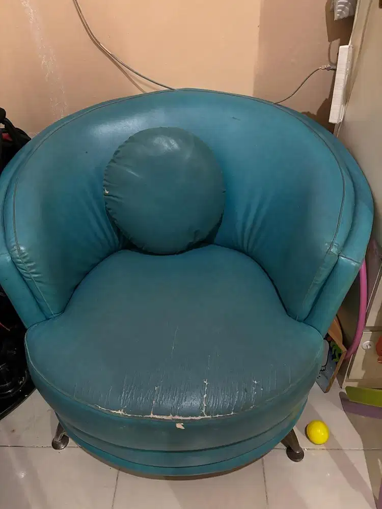 Sofa dan meja bulat 1 seat