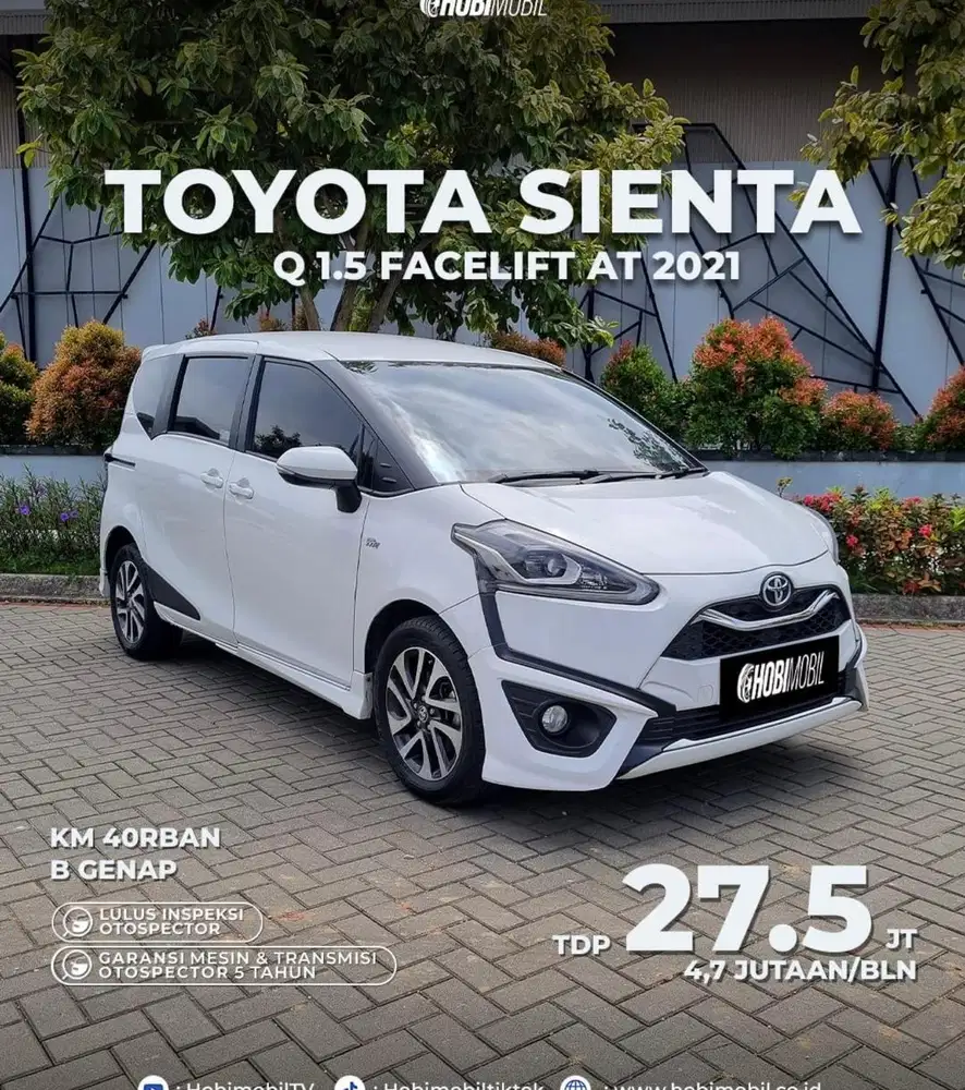 Sienta Q 1.5 Facelift AT Thn 2021