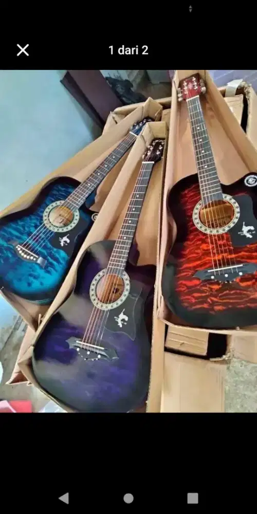 Jual gitar akustik 3/4 baru keren murah