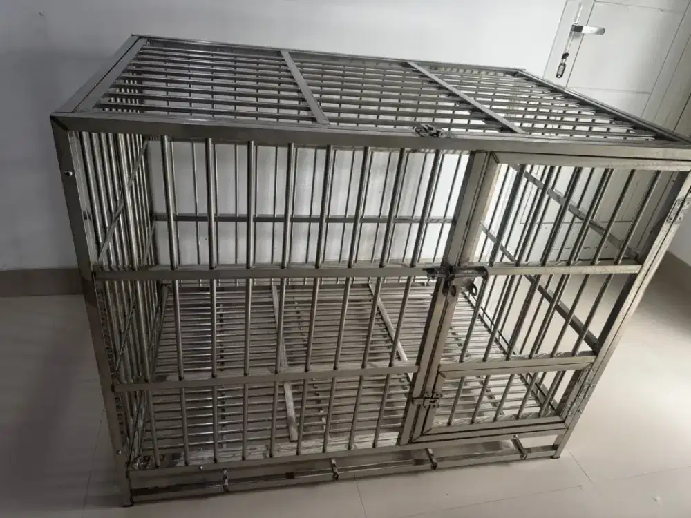 Kandang anjing / kucing besar stainless 304 anti karat