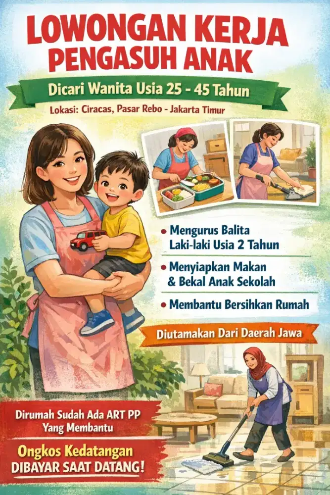 Pengasuh anak umur 2 thn