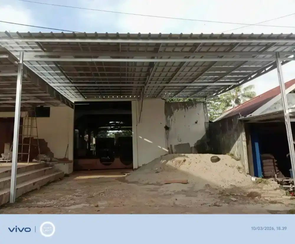 Kanopi baja ringan dan garasi