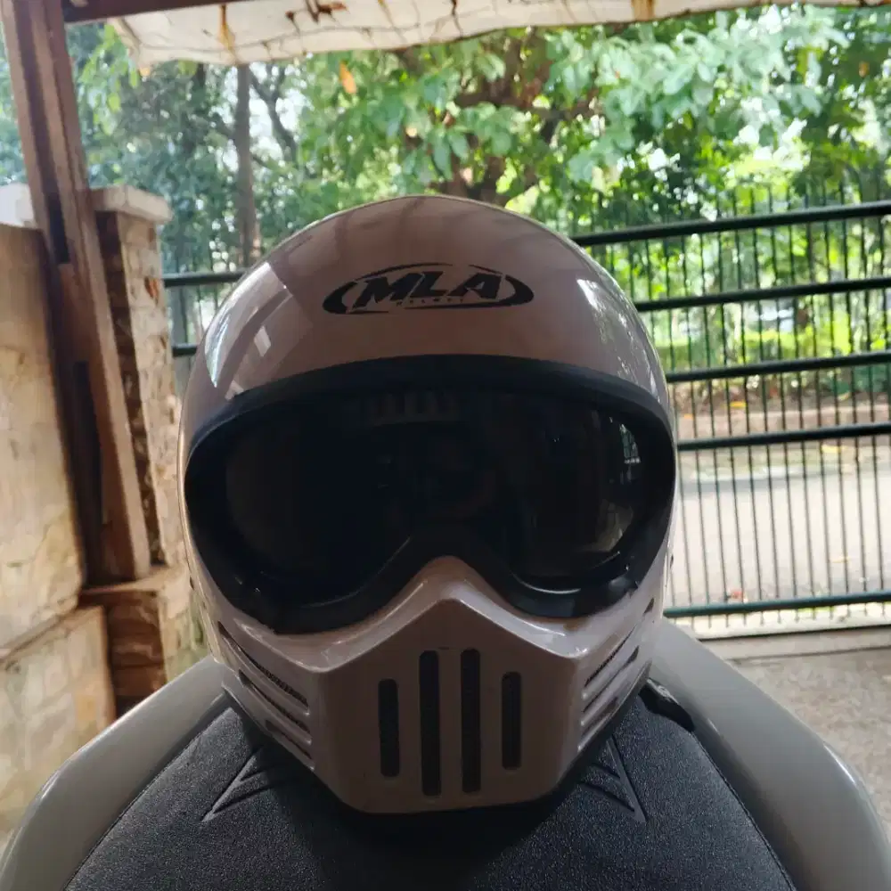 Helm Bogo Retro MLA cakil Visor White XL