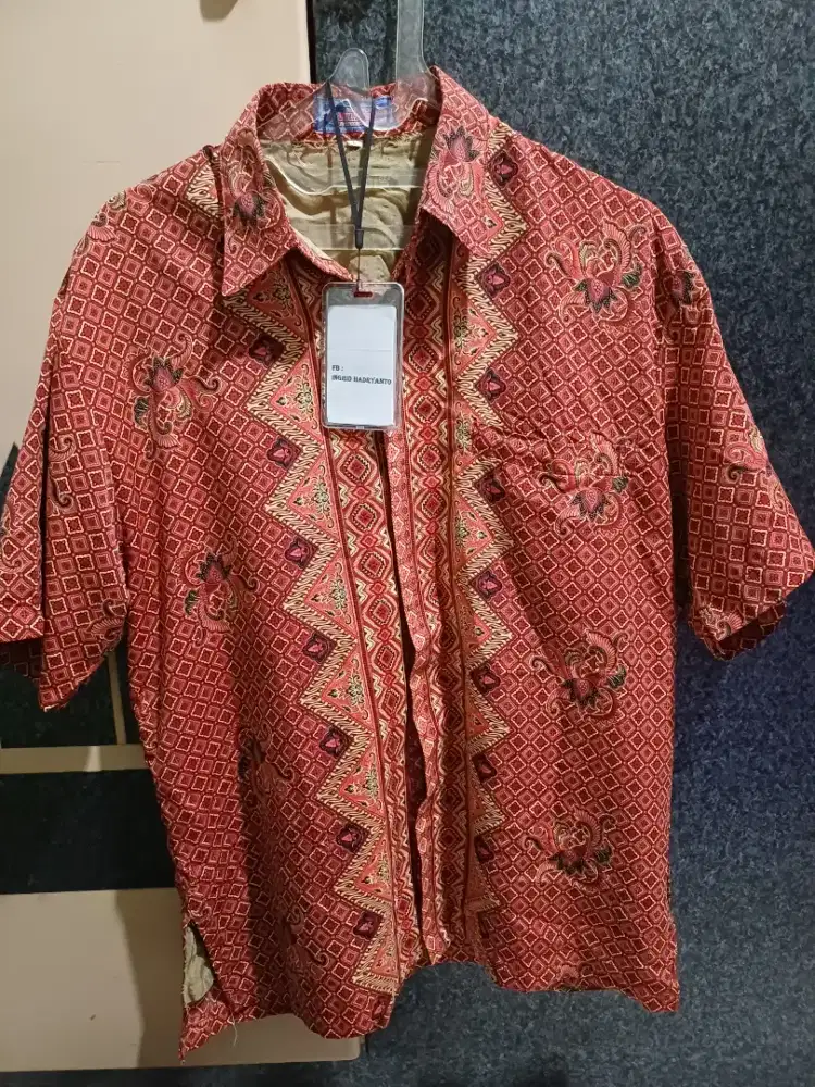 Kemeja Batik Maroon Size L