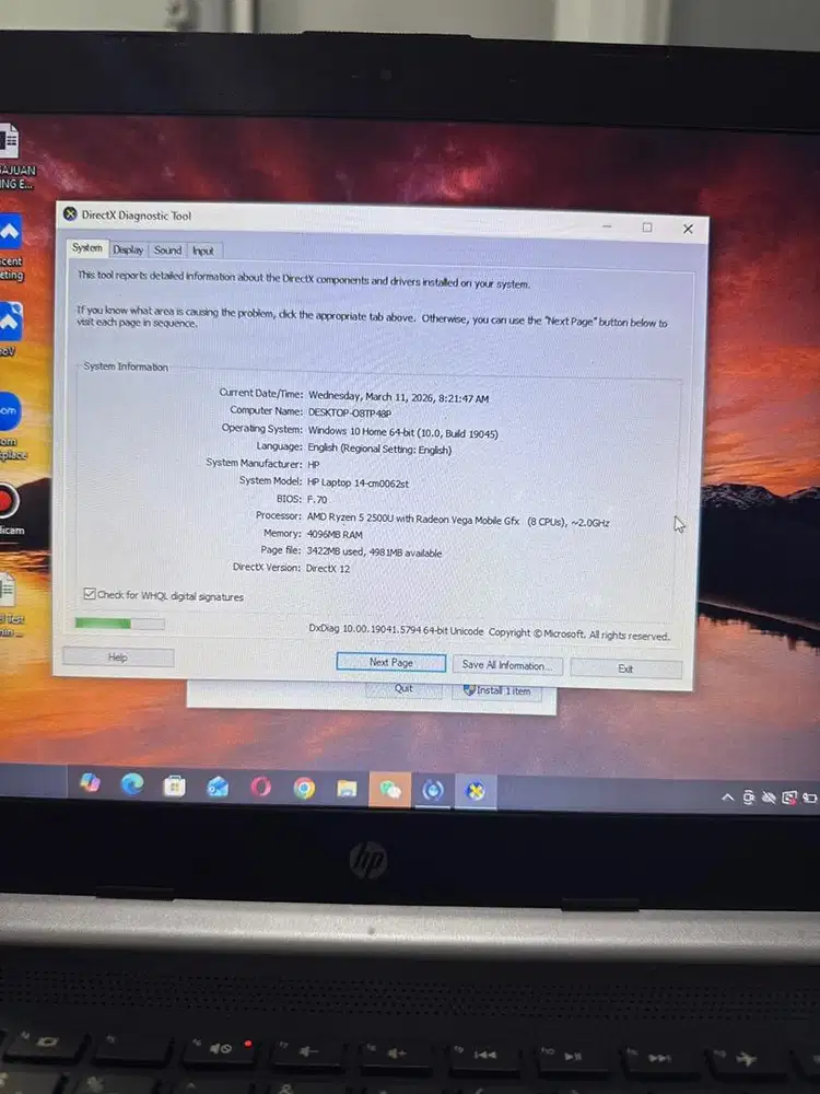 Laptop HP Ryzen 5  14'