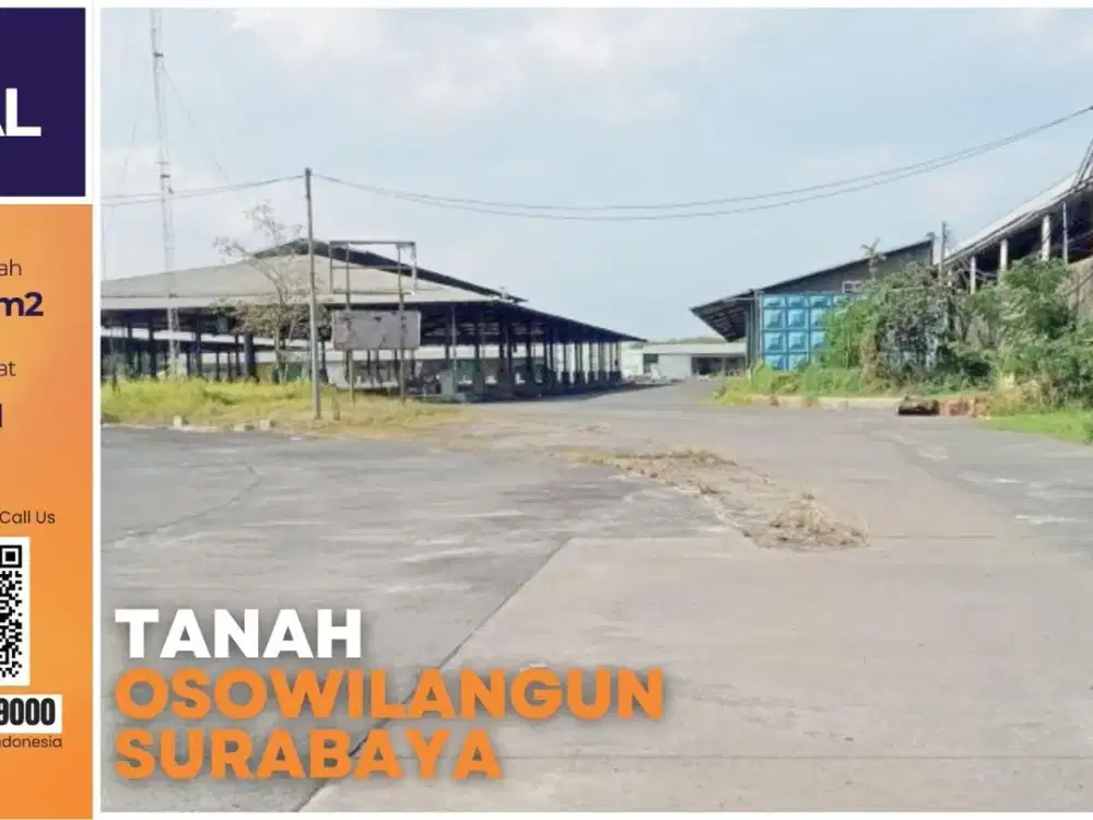 Jual Tanah Industri 3,2 Hektar Osowilangun Surabaya Barat – 20.000 m² Sudah Paving, Cocok Gudang & Depo Logistik