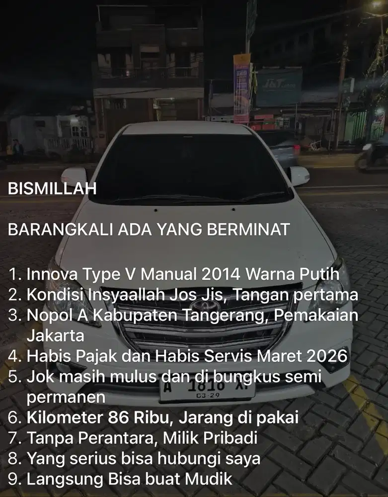 Toyota Kijang Innova 2014 Bensin