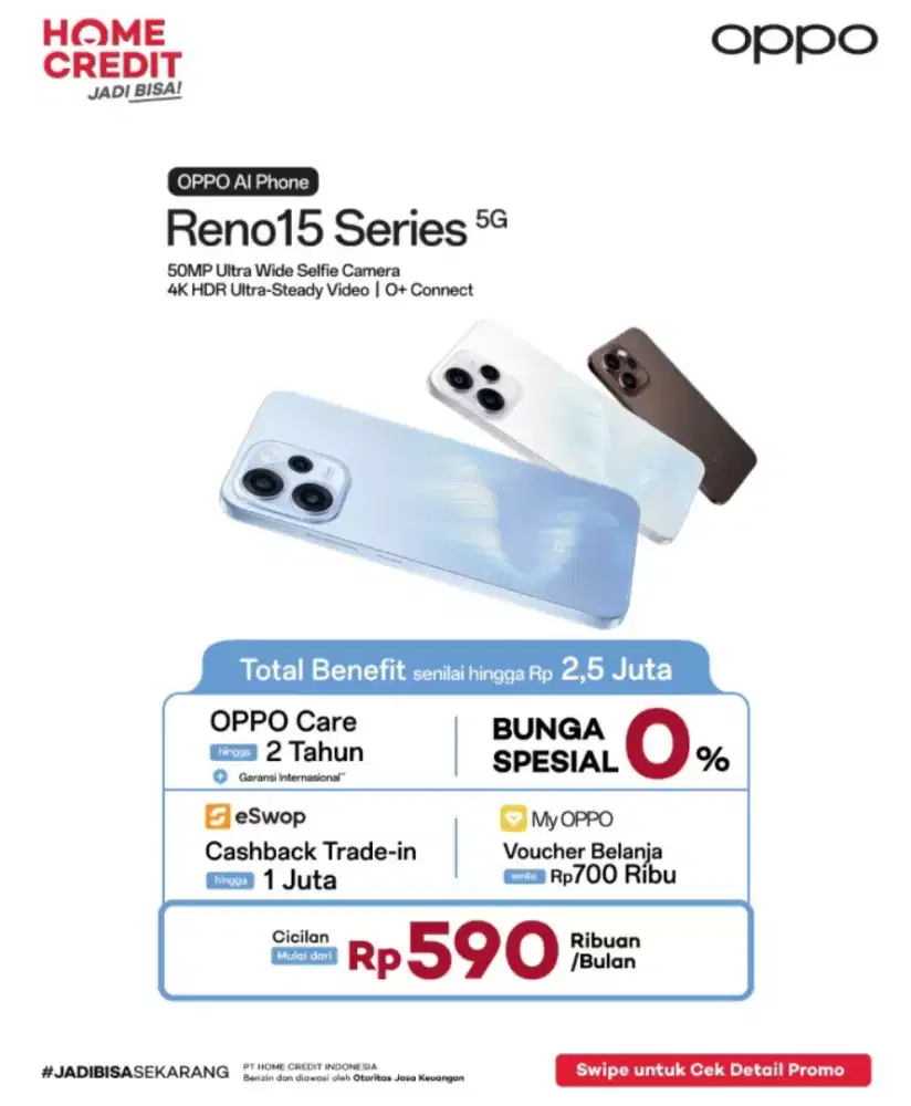 CICILAN 0% OPPO RENO 15 SERIES