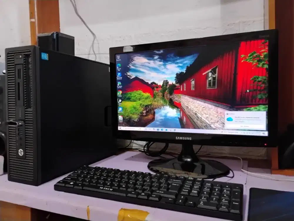 Pc HP slim (intel core i5 gen4 + ram 8gb + monitor 20inch) siap pakai
