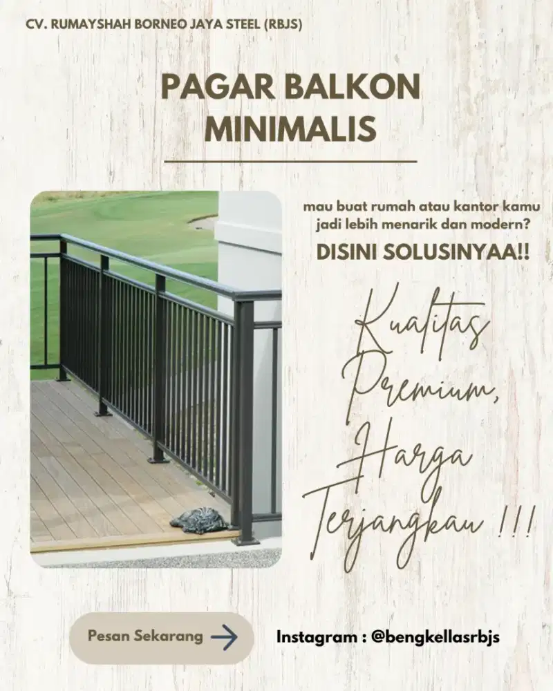 PAGAR BALKON MINIMALIS