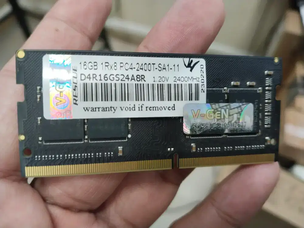 Dijual ram/SODIM 16GB DDR4 Merk Vgen PC 2400 siap pasang COD bogor