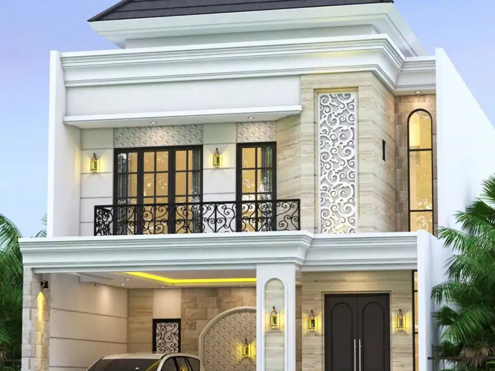 Rumah Babatan Pantai   Model Semi Klasik. MINIMALIS 2 LANTAI (BARU)
