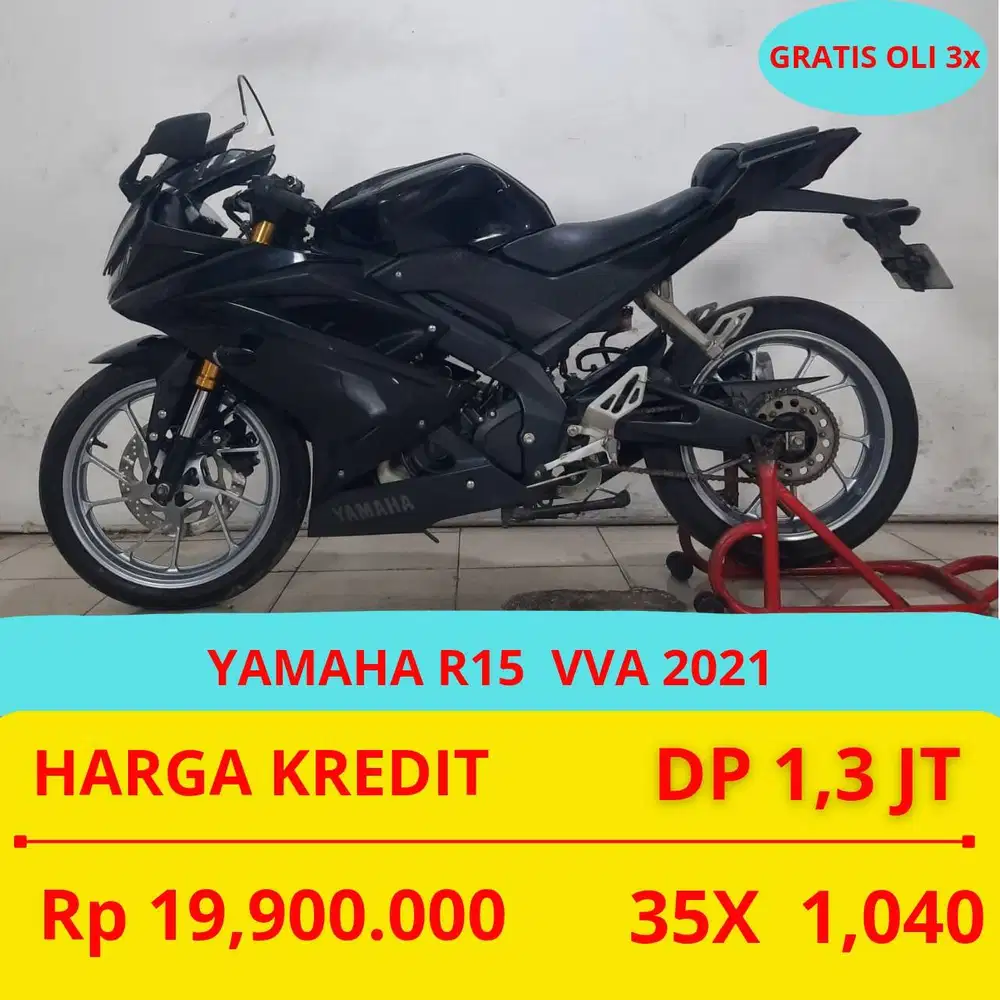 PROMO SUKSES MOTOR R15 VVA 2021 DP MURAH 1,3 JUTA GUYSS