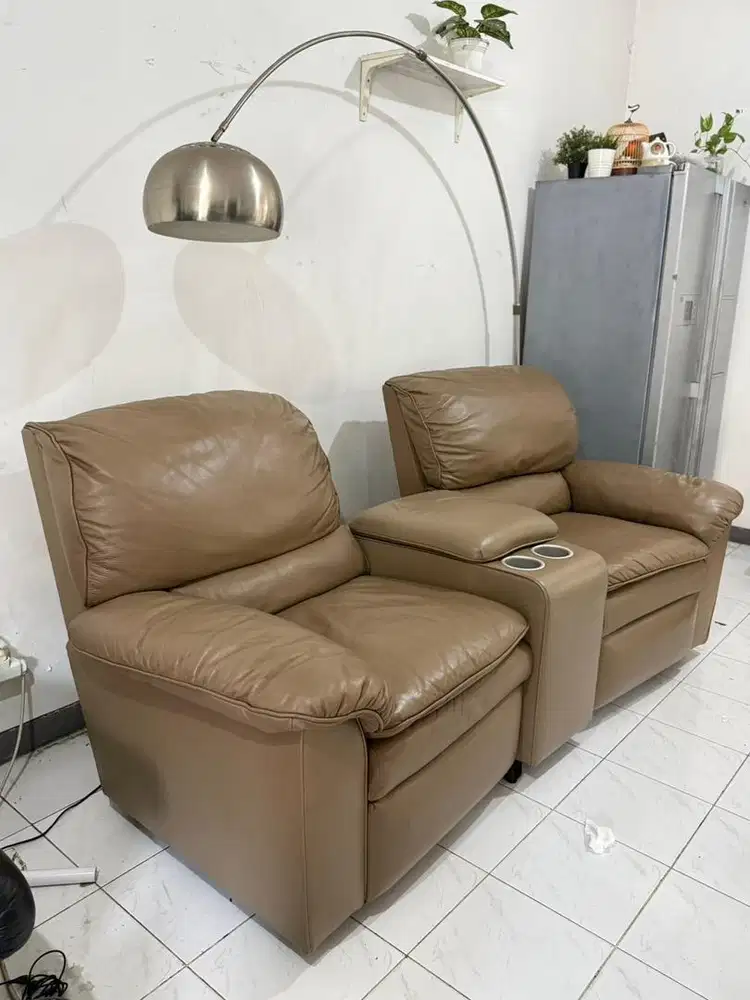 Sofa Recliner FlexSteel Brand Amerika Leather Genuine