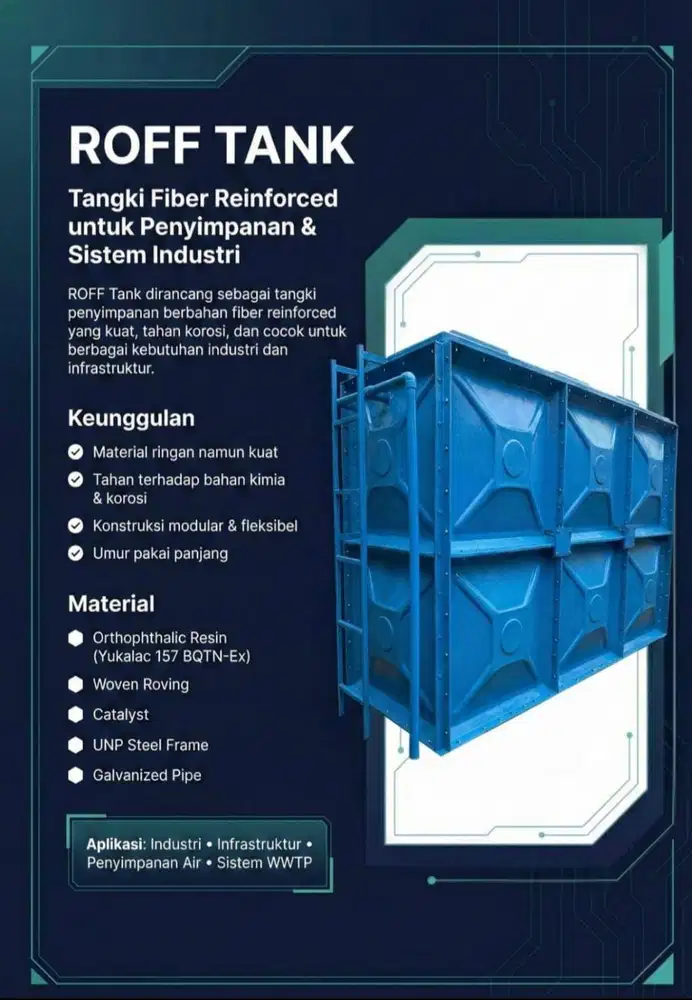 ROOF TANK FRP BIOVIA