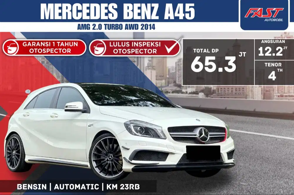 MERCEDES BENZ A45 AMG 2014 2.0 TURBO AWD PANORAMIC LOW KM.23RB PJG