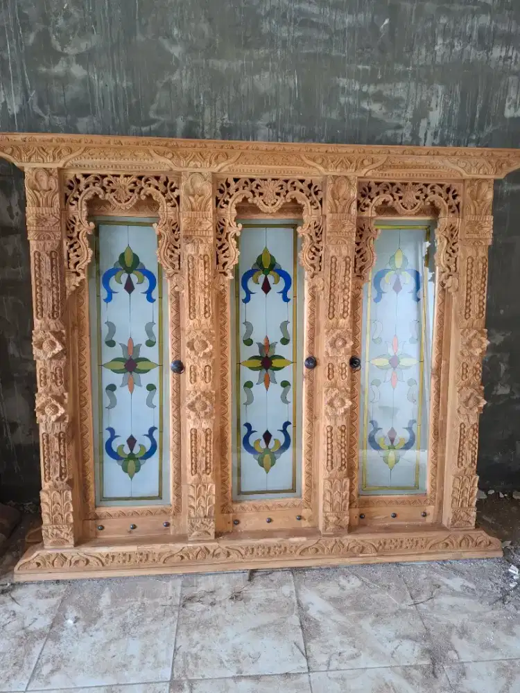 jendela triple kaca grafis 180x150cm