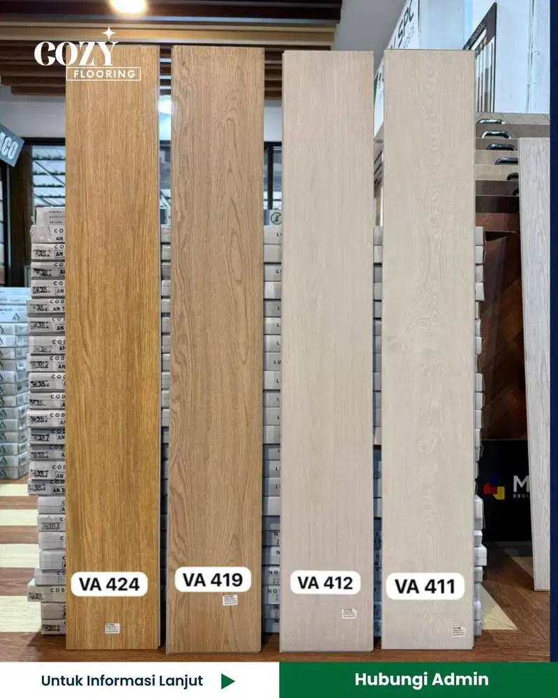 SPC Lantai VA Floor tebal 4mm + 1mm IXPE | spc lantai klik wood