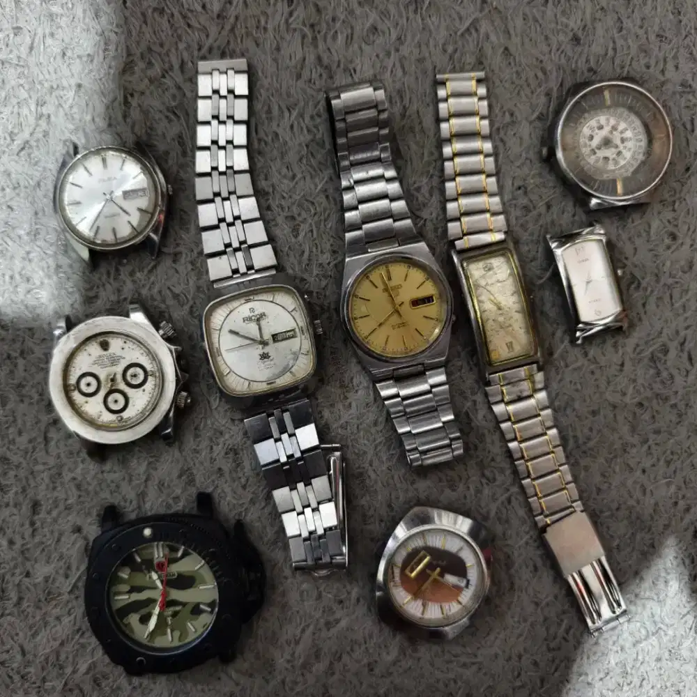 Aneka bahan jam tangan mati Ada 9pcs