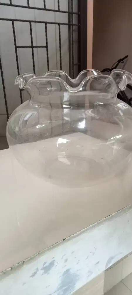 Aquarium mini kecil masih bagus kaca rapat dan aksesoris aquarium