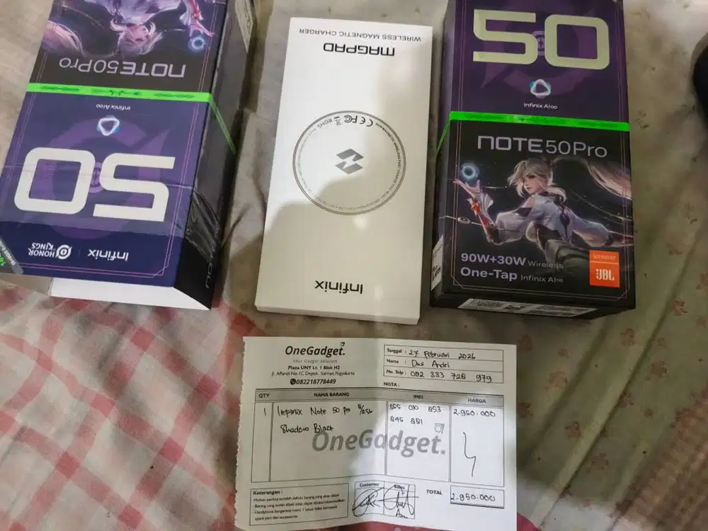 Infinix note 50 pro like new fullset 8/256