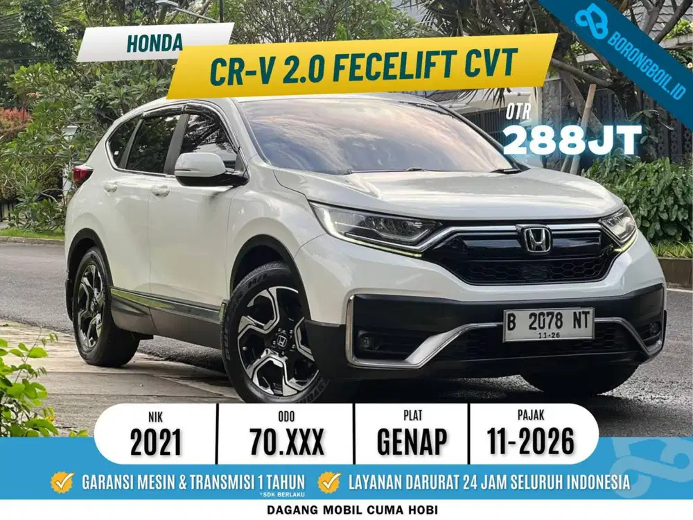 Honda All New CRV 2.0 Cvt 2021 Facelift 2021 Putih