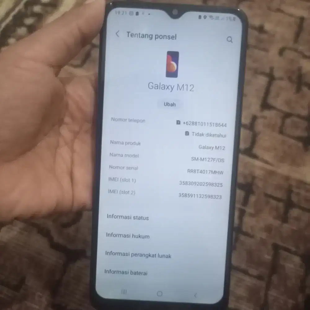 Dijual Samsung Galaxy M12