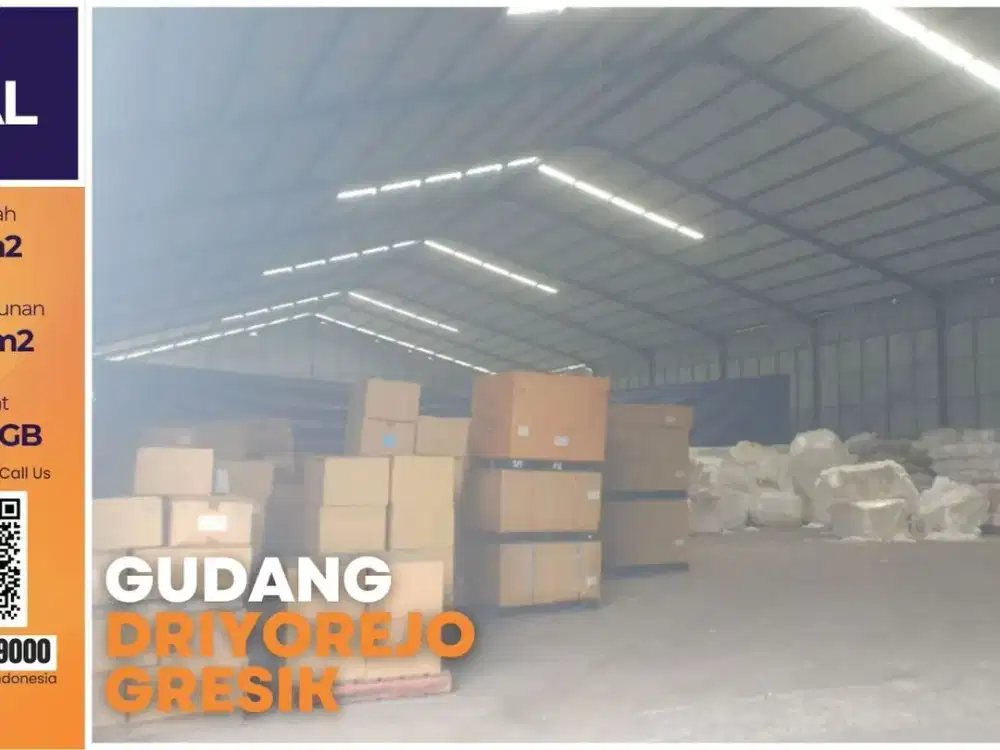 Dijual Gudang Besar Nol Jalan Raya Driyorejo – Akses Mudah ke Tol, Cocok Industri & Logistik