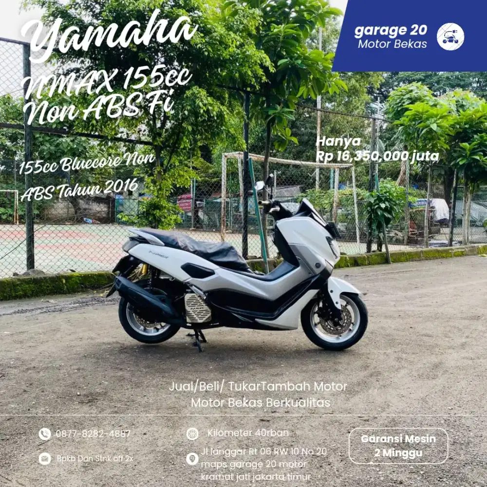 Yamaha Nmax 155cc Non ABS Bluecore Fi Tahun 2016