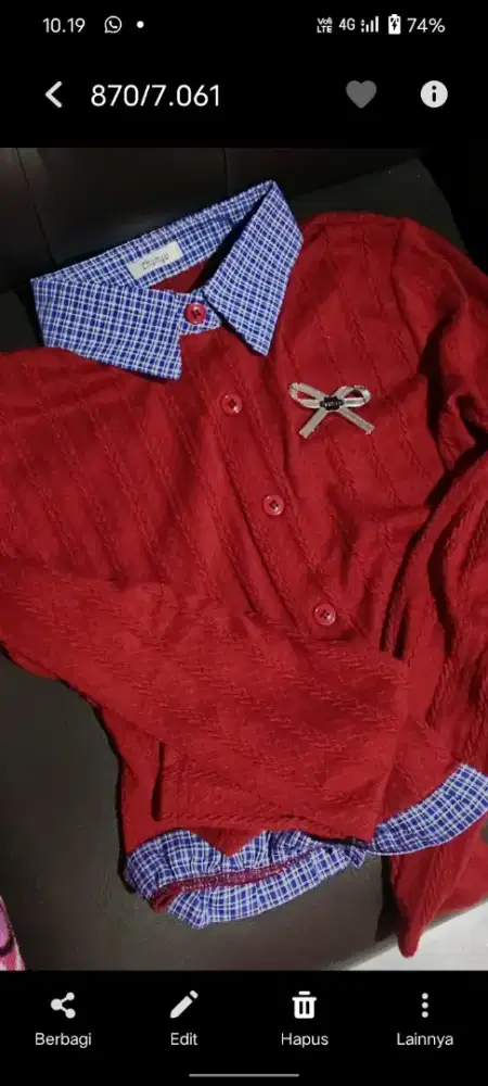 Atasan crop bkk brand chunyu