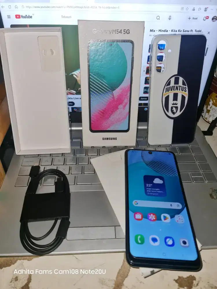 Samsung M54 5G Drak Blue Ram 8+8/256GB Exs Resmi Minus Ganti LCD Lokal