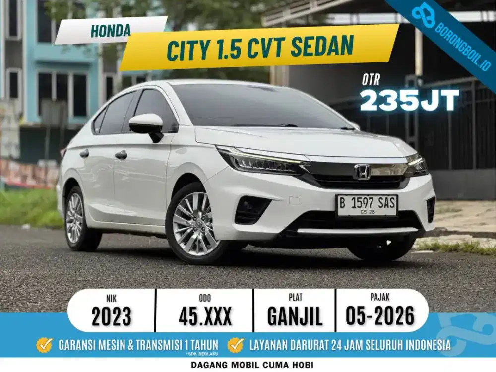 Honda City 1.5 E CVT 2023 Putih (Siap Pakai)