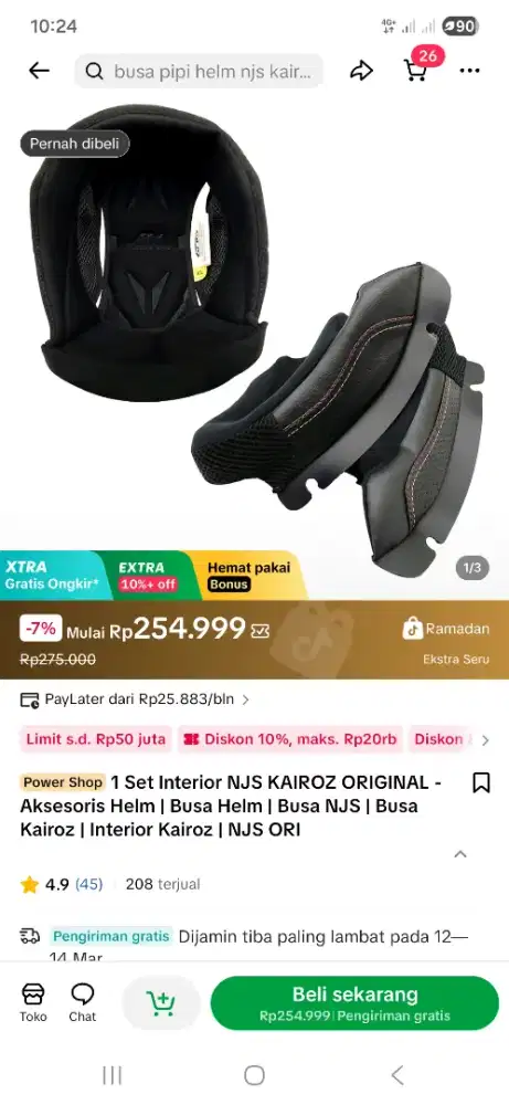 JUAL INTERIOR 1 SET NJS KAIROZ CARBON