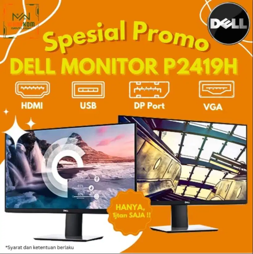 SALE Monitor Dell 24 Inch P2419H LED-backlit LCD Frameless SLim N-SW