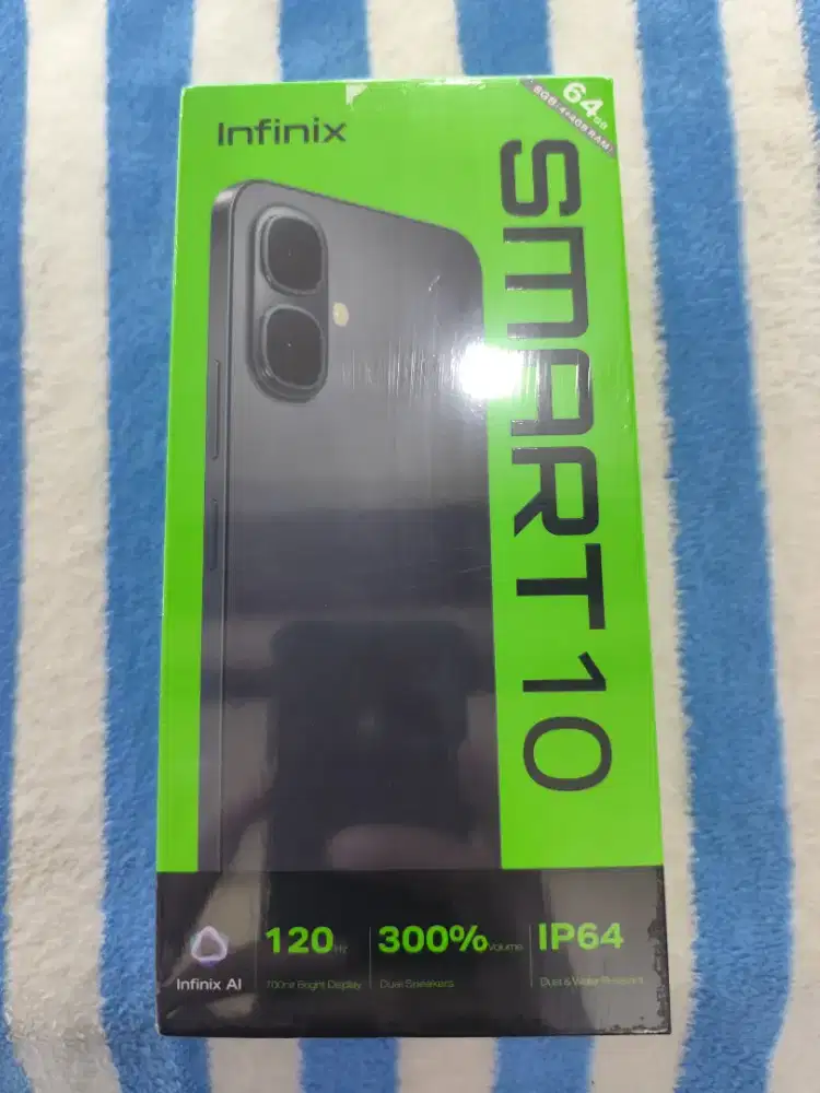 Hp New Infinix Smart 10 4G Ram 4/64GB Resmi Infinix 1 Tahun( Black)