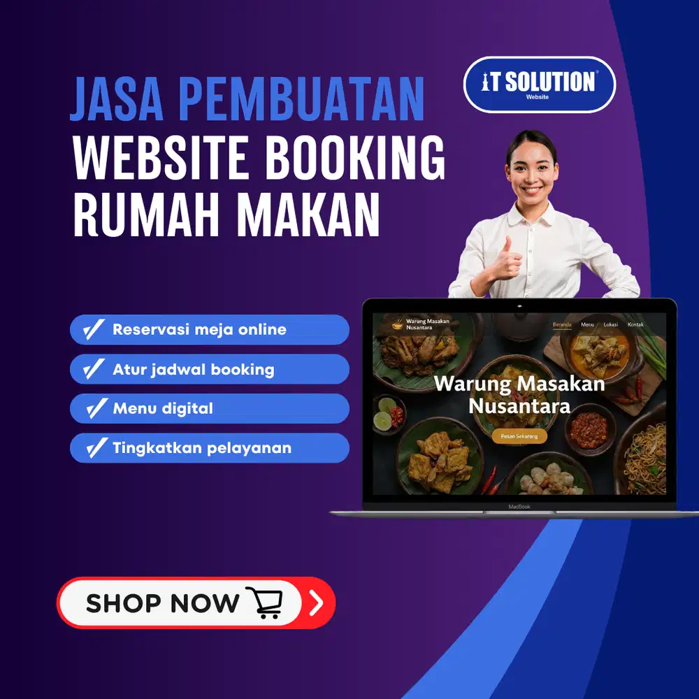 Jasa Pembuatan Website Booking Rumah Makan – Sistem Reservasi Online