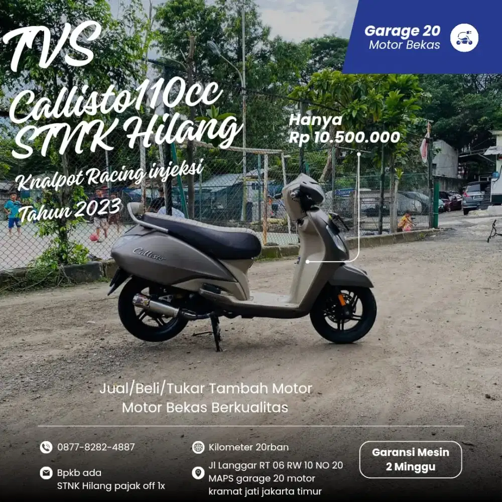 TVS Calisto 110cc STNK Hilang Tahun 2023