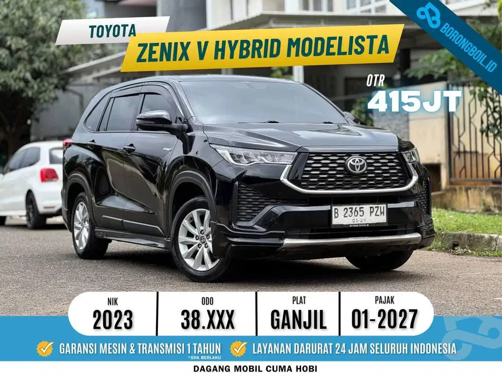 TOYOTA ZENIX V HYBRID MODELISTA 2023 HITAM LOW KM PAJAK PANJANG