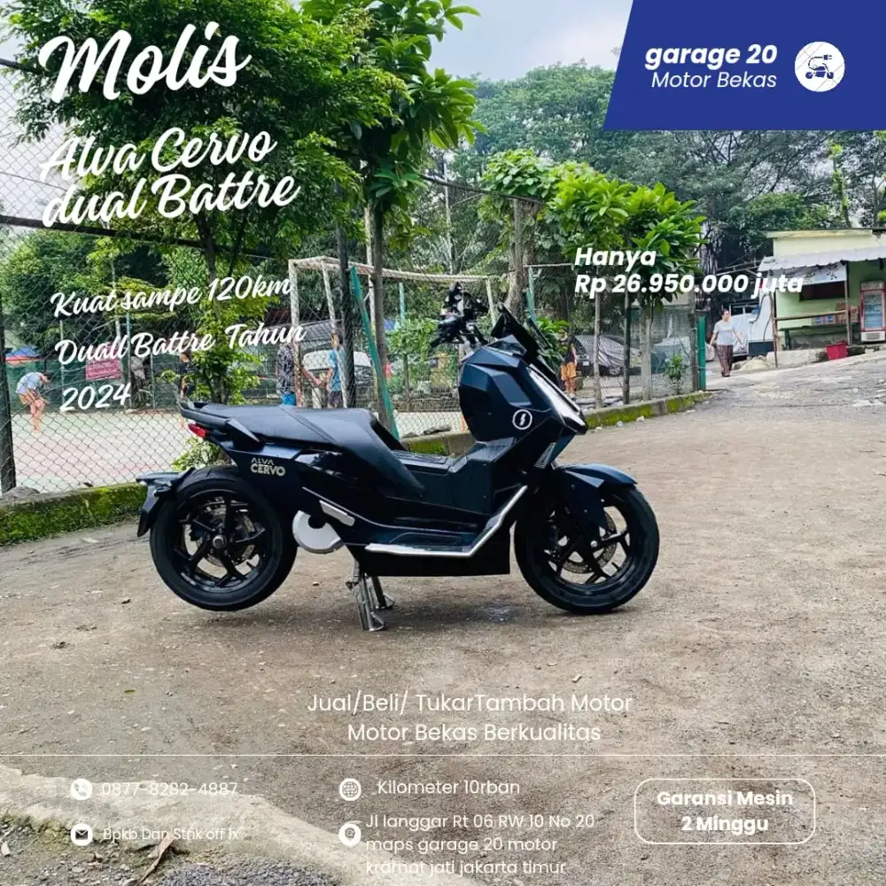Motor listrik Alva cervo Dual battery tahun 2024