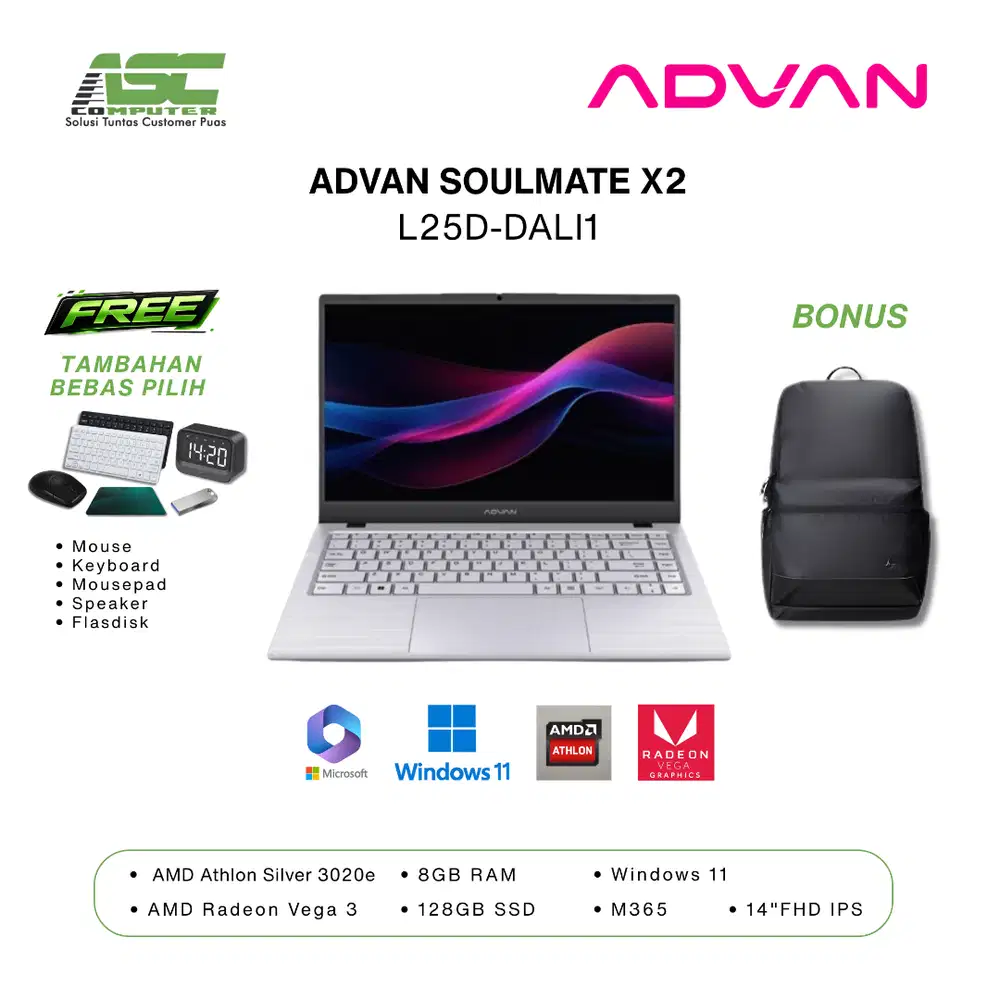 Laptop ADVAN Soulmate X2 L25D-DALI1