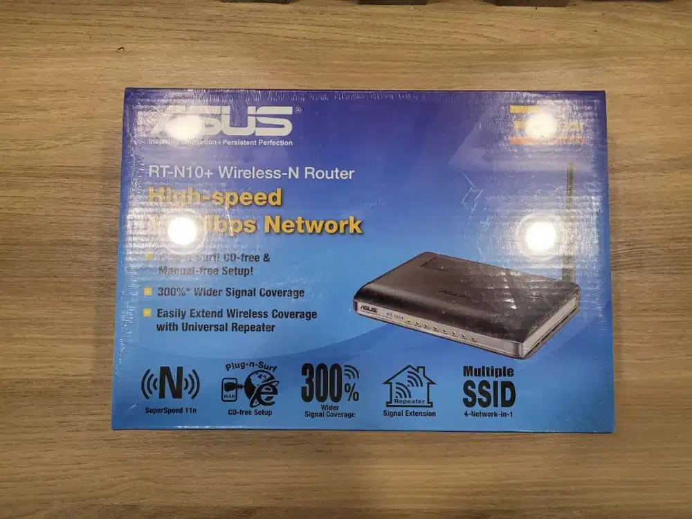 DIJUAL Router WiFi ASUS RT-N10+ Wireless 150Mbps – Access Point, 4 LAN