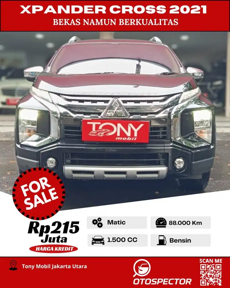 #Tony Mobil# Mitsubishi Xpander Cross 2021 Hitam