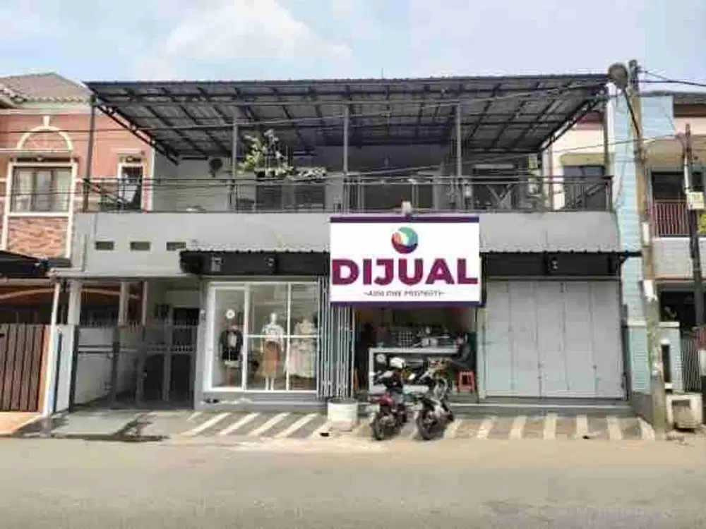 Dijual rumah 2 lantai + 3 kios jalan utama boulevard grand galaxy