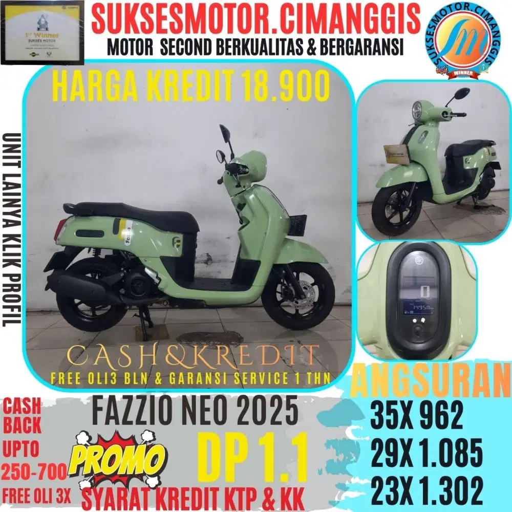 DP 1.1 FAZIO NEO CASHBACK UPTO700RBU FREEOLI3X SUKSESMOTOR