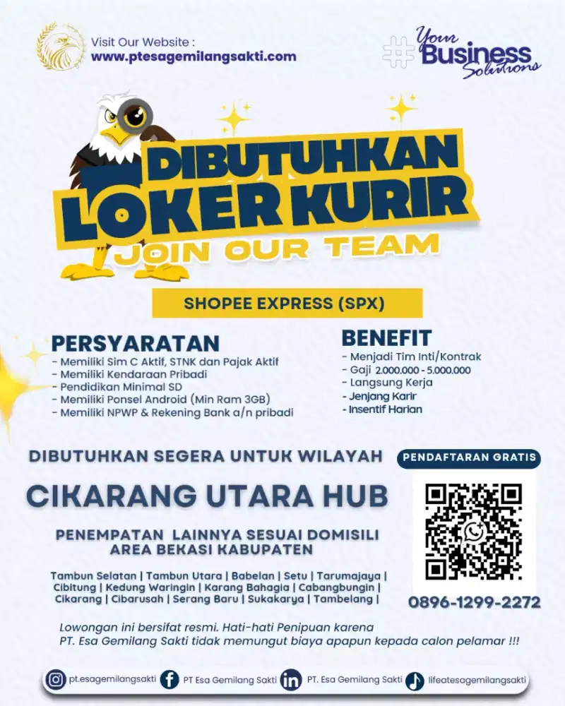 LOWONGAN KERJA KURIR SHOPEE EXPRESS (SPX)
