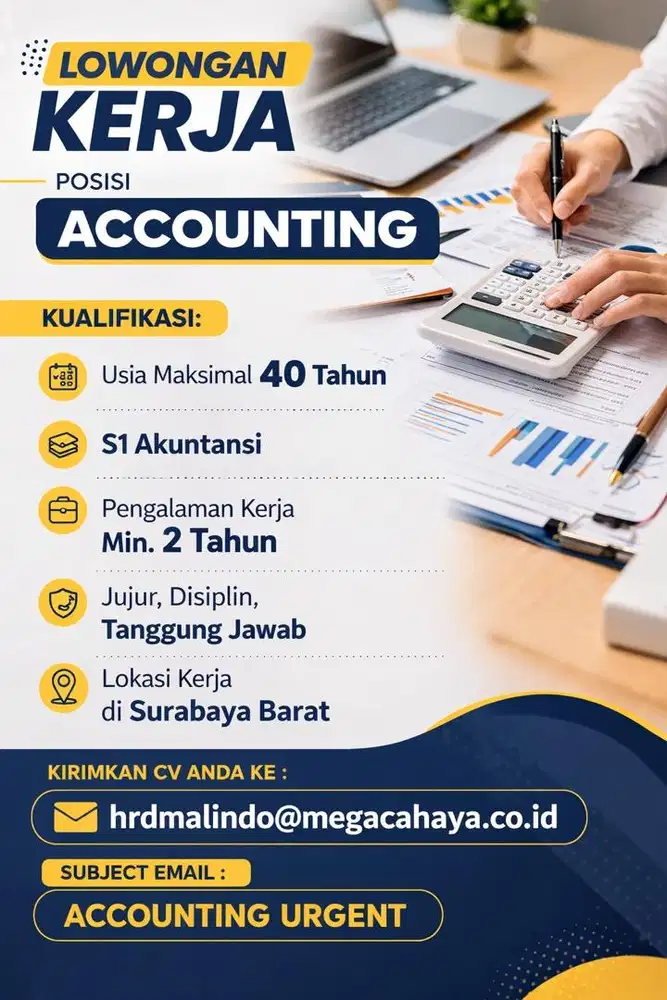 Dibutuhkan Accounting URGENT