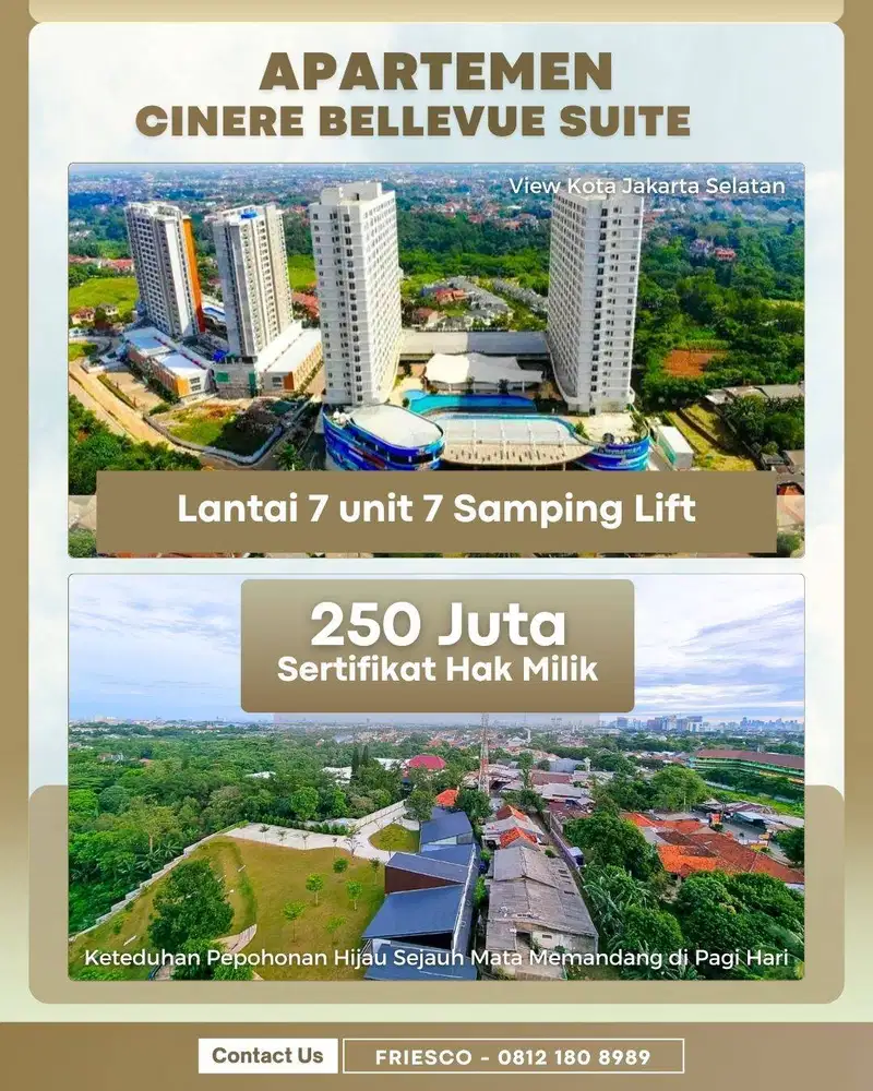 Cinere Bellevue Apartemen Cinere Bellevue Lebak Bulus