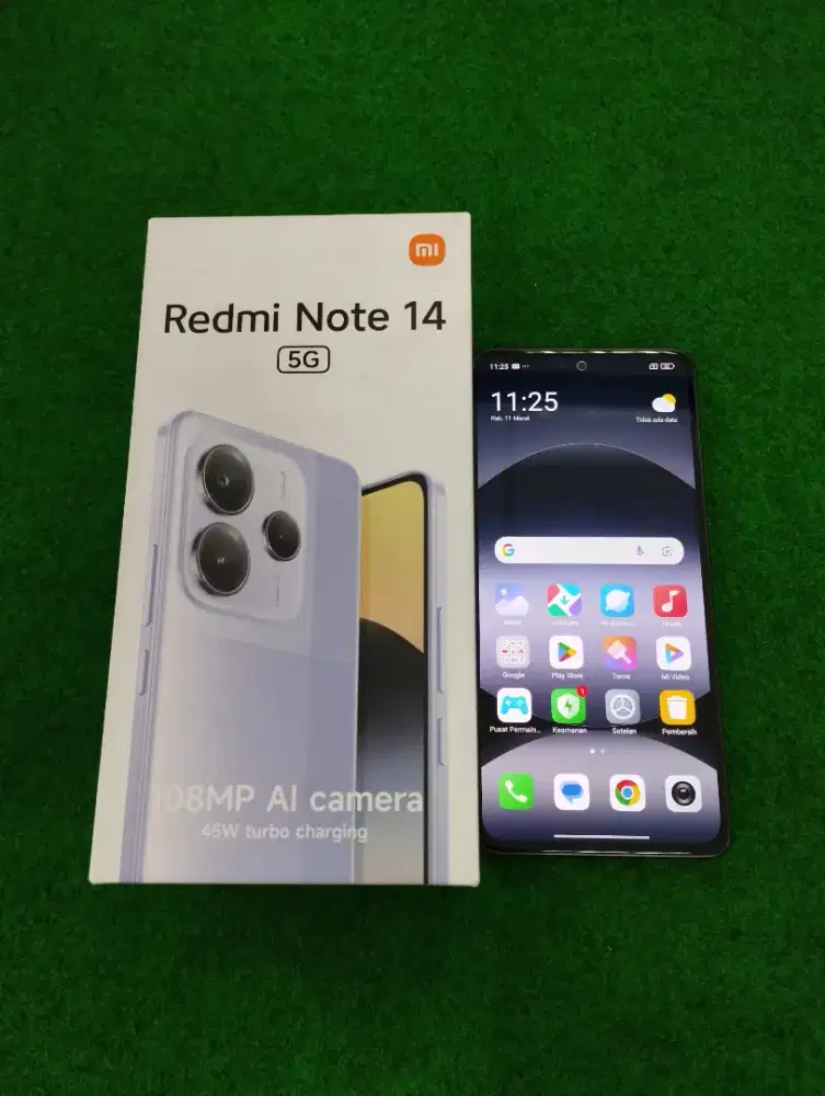 redmi note 14 5G ram 8/256gb lengkap mulus
